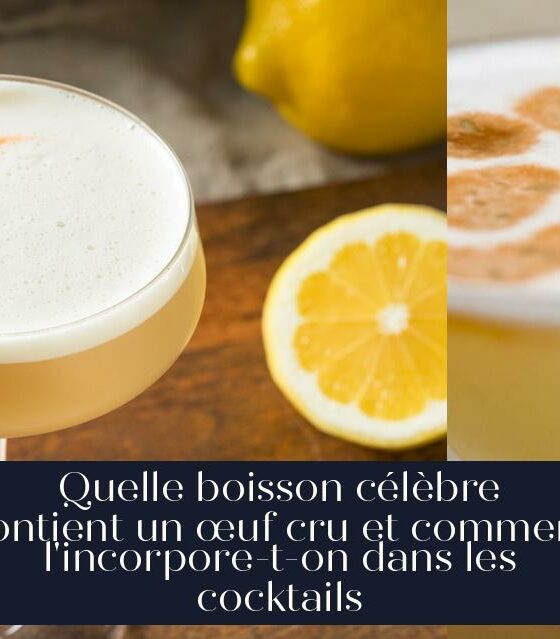 Quelle boisson célèbre contient un œuf cru et comment l'incorpore-t-on dans les cocktails