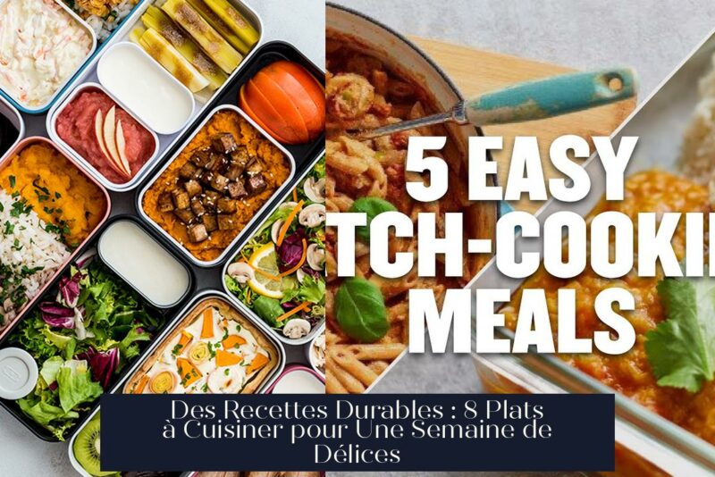 Des Recettes Durables : 8 Plats à Cuisiner pour Une Semaine de Délices