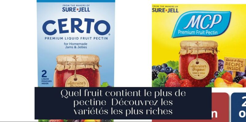 Quel fruit contient le plus de pectine Découvrez les variétés les plus riches
