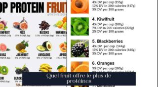 Quel fruit offre le plus de protéines