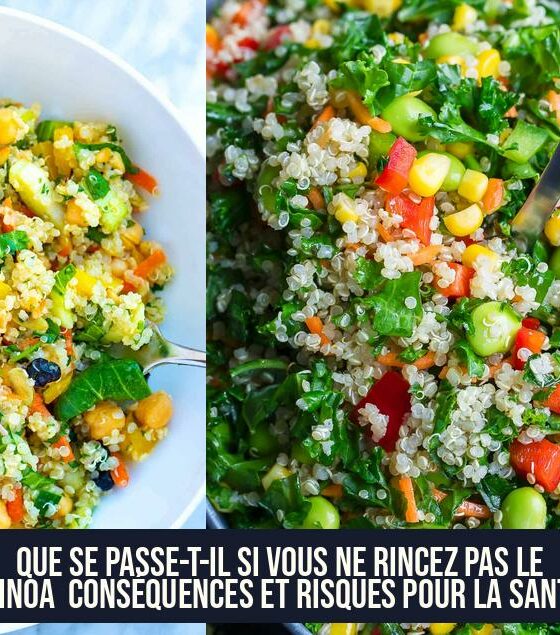 Que se passe-t-il si vous ne rincez pas le quinoa Conséquences et risques pour la santé.