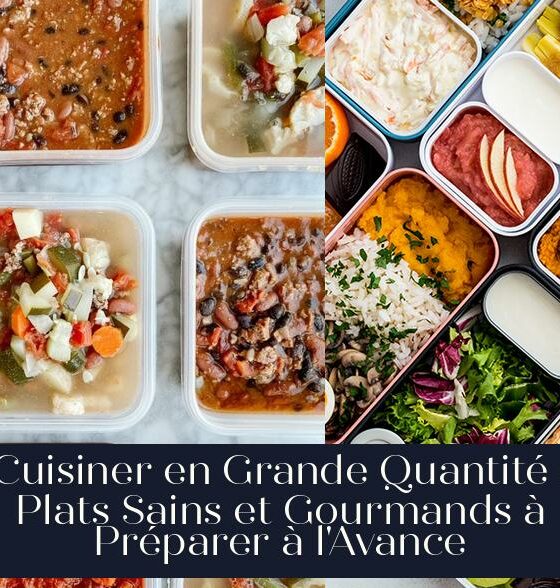 Cuisiner en Grande Quantité : Plats Sains et Gourmands à Préparer à l'Avance