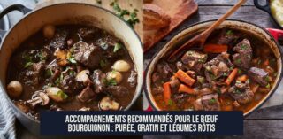 Accompagnements recommandés pour le bœuf bourguignon : purée, gratin et légumes rôtis