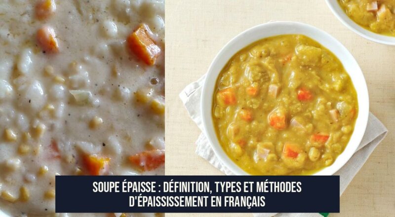 Soupe épaisse : définition, types et méthodes d'épaississement en français