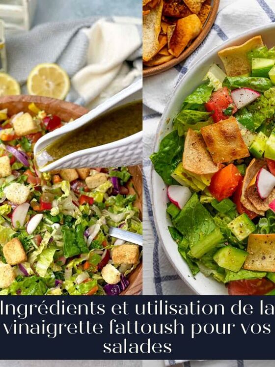 Ingrédients et utilisation de la vinaigrette fattoush pour vos salades