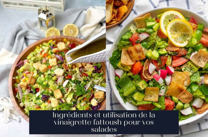 Ingrédients et utilisation de la vinaigrette fattoush pour vos salades