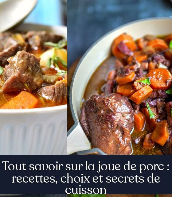 Tout savoir sur la joue de porc : recettes, choix et secrets de cuisson