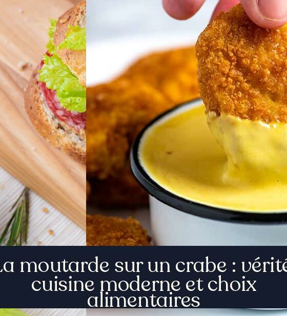 La moutarde sur un crabe : vérité, cuisine moderne et choix alimentaires