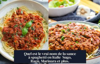 Quel est le vrai nom de la sauce à spaghetti en Italie Sugo, Ragù, Marinara et plus.