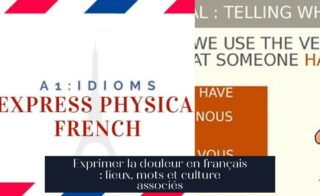 Exprimer la douleur en français : lieux, mots et culture associés