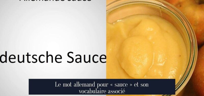 Le mot allemand pour « sauce » et son vocabulaire associé