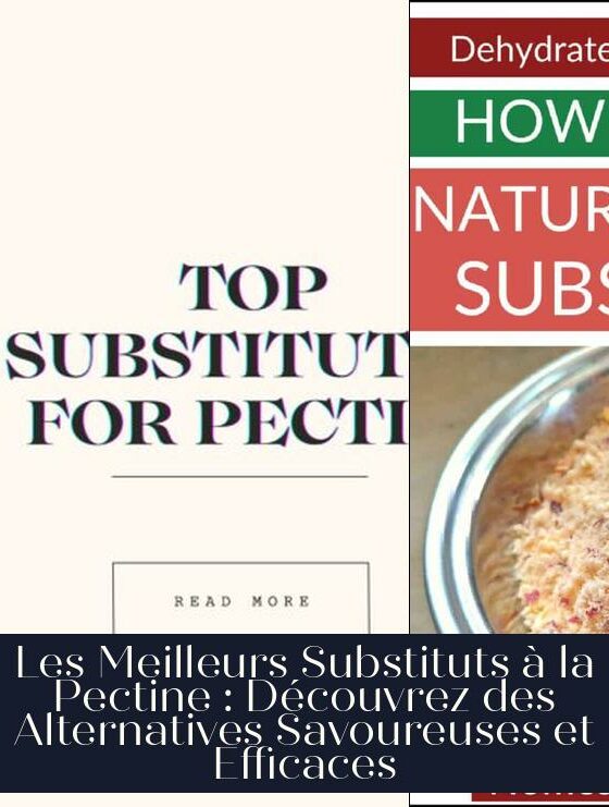 Les Meilleurs Substituts à la Pectine : Découvrez des Alternatives Savoureuses et Efficaces