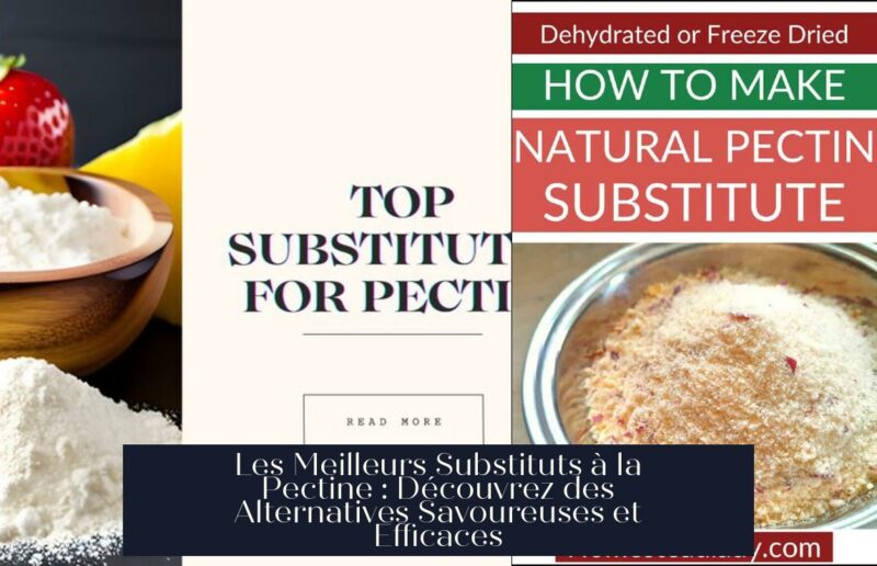 Les Meilleurs Substituts à la Pectine : Découvrez des Alternatives Savoureuses et Efficaces