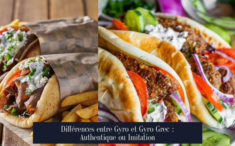 Différences entre Gyro et Gyro Grec : Authentique ou Imitation