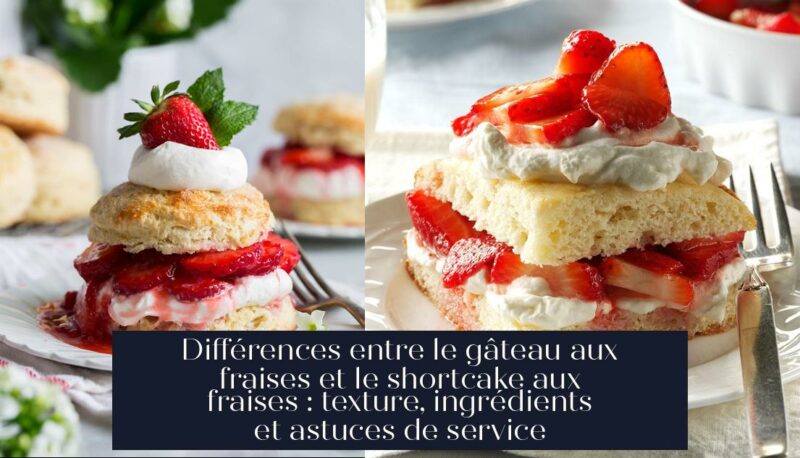 Différences entre le gâteau aux fraises et le shortcake aux fraises : texture, ingrédients et astuces de service