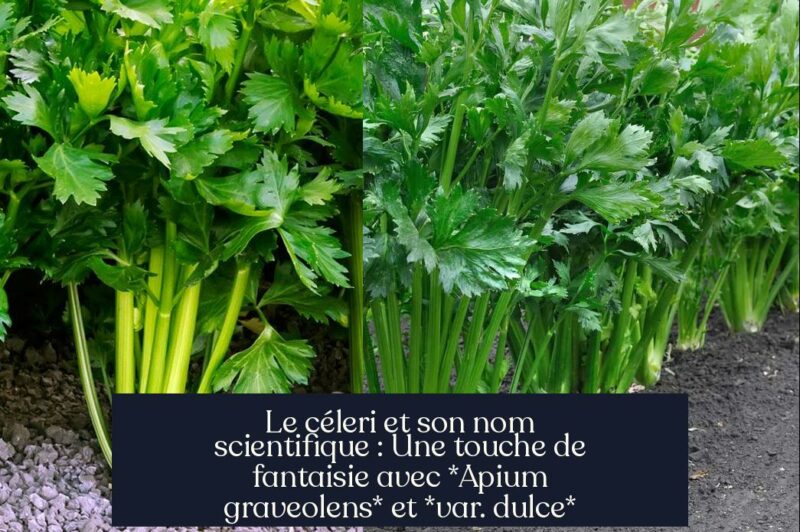 Le céleri et son nom scientifique : Une touche de fantaisie avec *Apium graveolens* et *var. dulce*