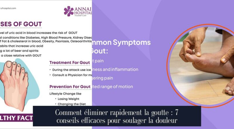 Comment éliminer rapidement la goutte : 7 conseils efficaces pour soulager la douleur
