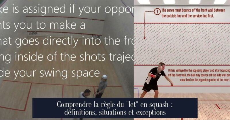 Comprendre la règle du "let" en squash : définitions, situations et exceptions