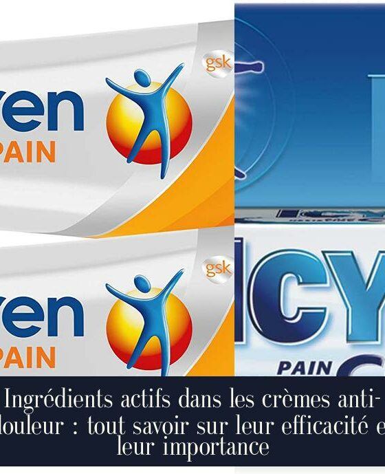 Ingrédients actifs dans les crèmes anti-douleur : tout savoir sur leur efficacité et leur importance