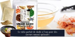 Le ratio parfait de dashi à l'eau pour des saveurs umami optimales