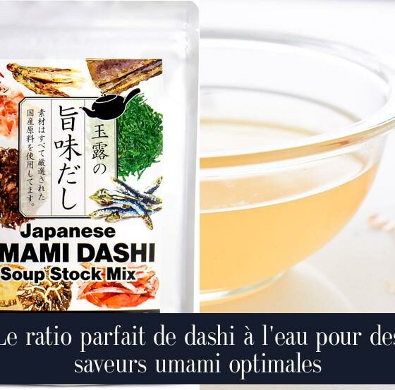 Le ratio parfait de dashi à l'eau pour des saveurs umami optimales