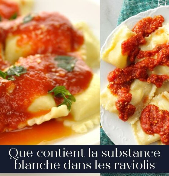 Que contient la substance blanche dans les raviolis