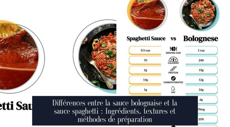 Différences entre la sauce bolognaise et la sauce spaghetti : Ingrédients, textures et méthodes de préparation