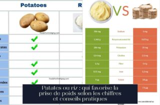 Patates ou riz : qui favorise la prise de poids selon les chiffres et conseils pratiques