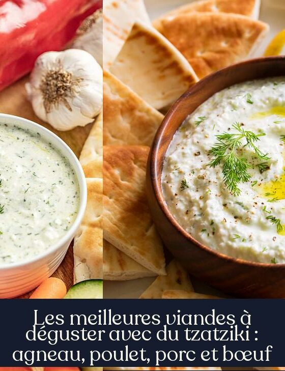 Les meilleures viandes à déguster avec du tzatziki : agneau, poulet, porc et bœuf