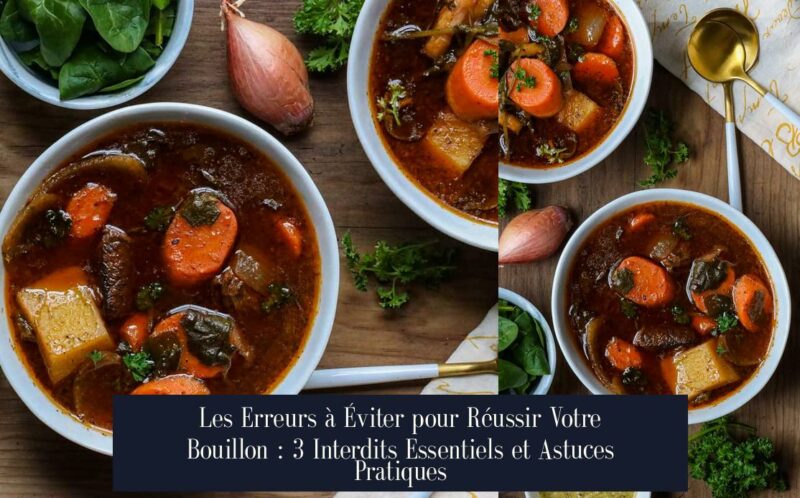 Les Erreurs à Éviter pour Réussir Votre Bouillon : 3 Interdits Essentiels et Astuces Pratiques