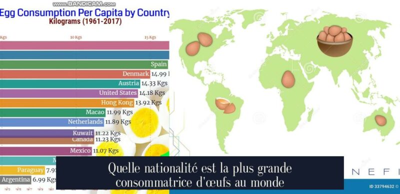 Quelle nationalité est la plus grande consommatrice d'œufs au monde