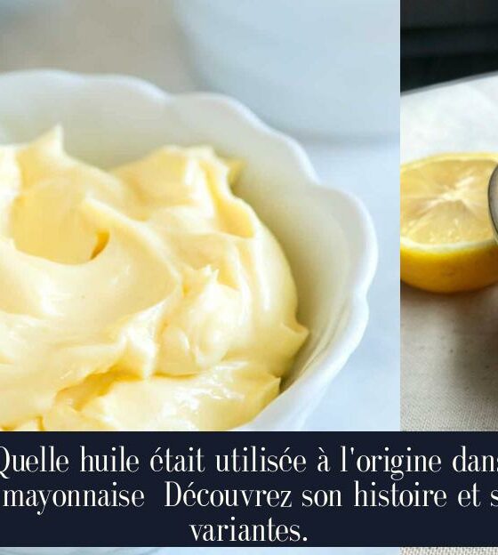 Quelle huile était utilisée à l'origine dans la mayonnaise Découvrez son histoire et ses variantes.