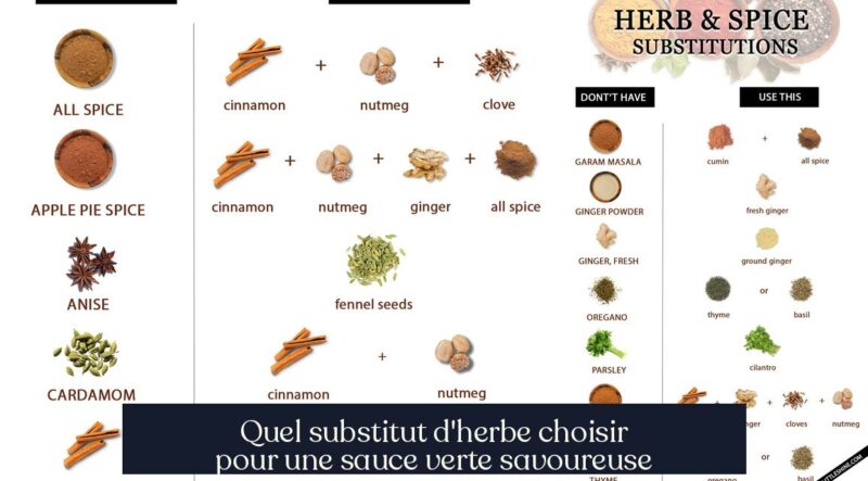 Quel substitut d'herbe choisir pour une sauce verte savoureuse