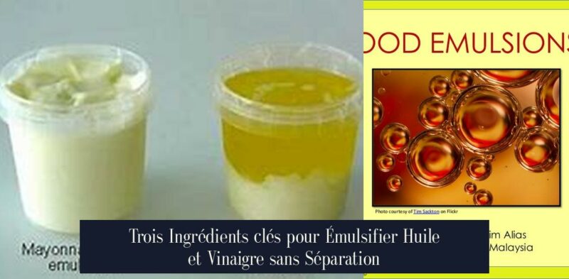 Trois Ingrédients clés pour Émulsifier Huile et Vinaigre sans Séparation