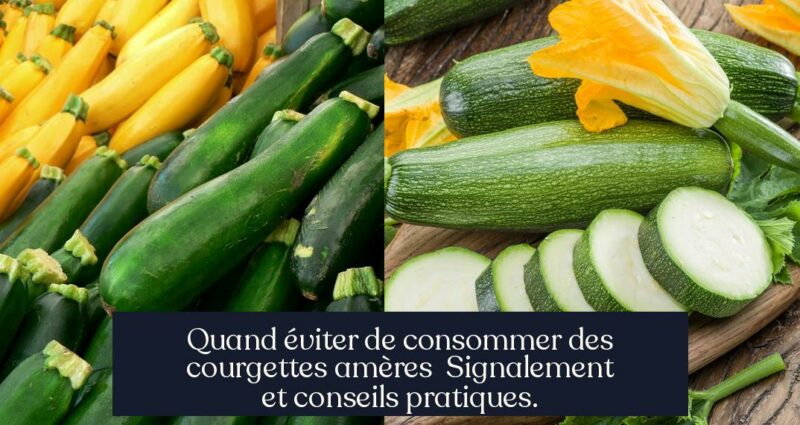 Quand éviter de consommer des courgettes amères Signalement et conseils pratiques.