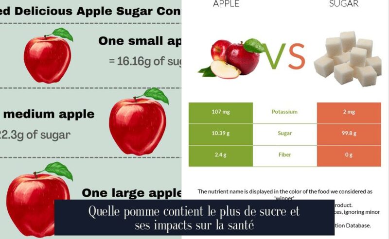 Quelle pomme contient le plus de sucre et ses impacts sur la santé