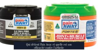 Qui détient Pain Away et quelle est son efficacité contre l'arthrite