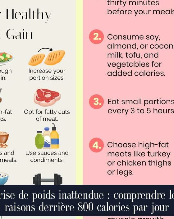 Prise de poids inattendue : comprendre les raisons derrière 800 calories par jour