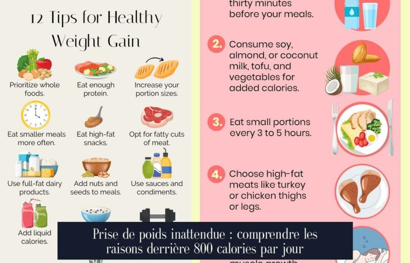 Prise de poids inattendue : comprendre les raisons derrière 800 calories par jour