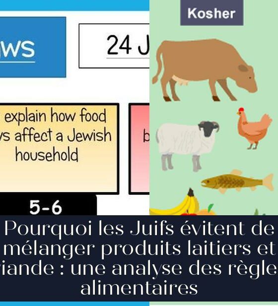 Pourquoi les Juifs évitent de mélanger produits laitiers et viande : une analyse des règles alimentaires