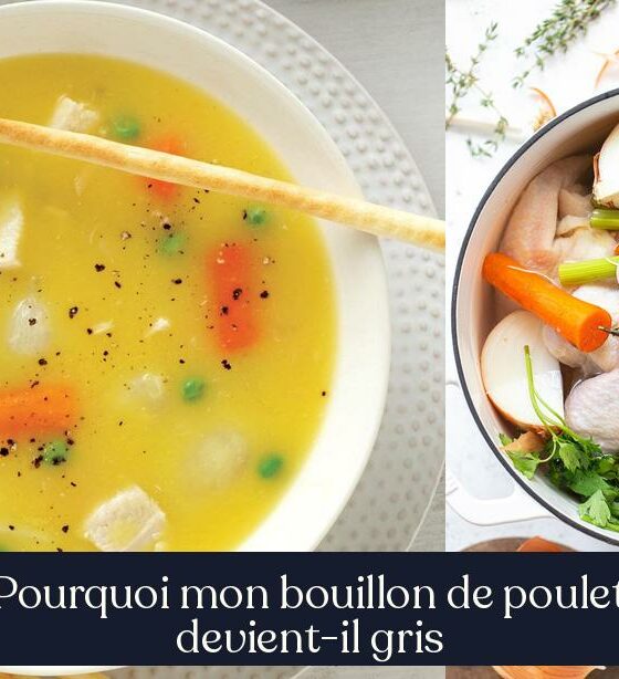Pourquoi mon bouillon de poulet devient-il gris