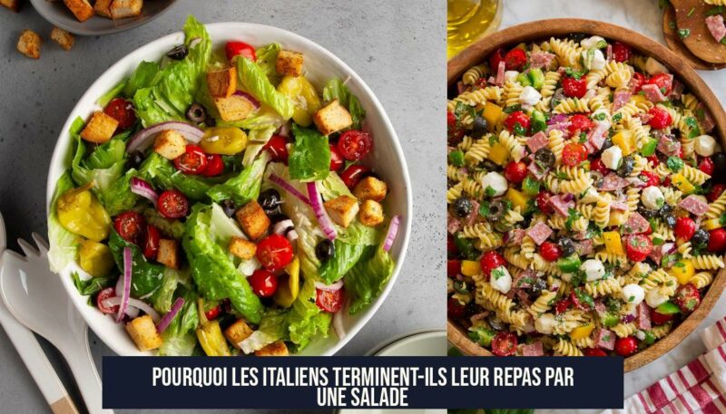 Pourquoi les Italiens terminent-ils leur repas par une salade