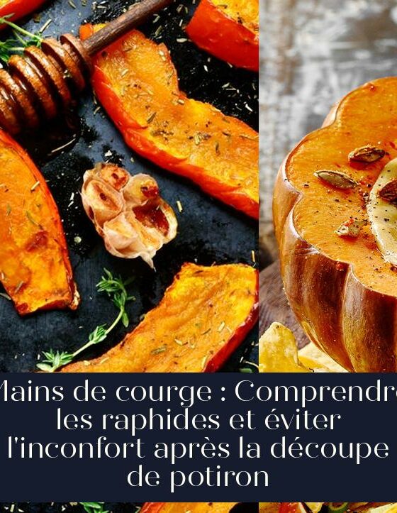 Mains de courge : Comprendre les raphides et éviter l'inconfort après la découpe de potiron