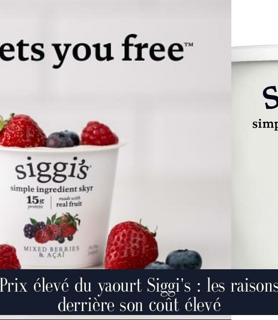 Prix élevé du yaourt Siggi's : les raisons derrière son coût élevé