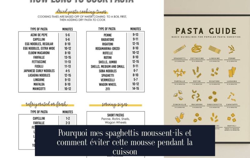 Pourquoi mes spaghettis moussent-ils et comment éviter cette mousse pendant la cuisson