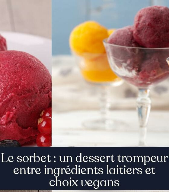 Le sorbet : un dessert trompeur entre ingrédients laitiers et choix vegans