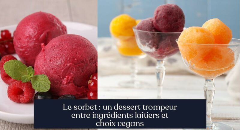 Le sorbet : un dessert trompeur entre ingrédients laitiers et choix vegans
