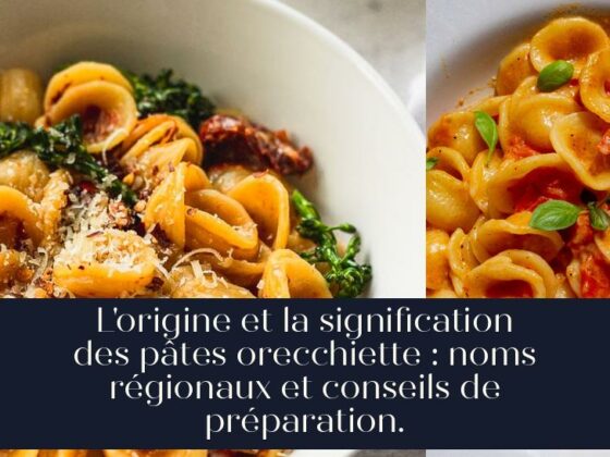 L'origine et la signification des pâtes orecchiette : noms régionaux et conseils de préparation.