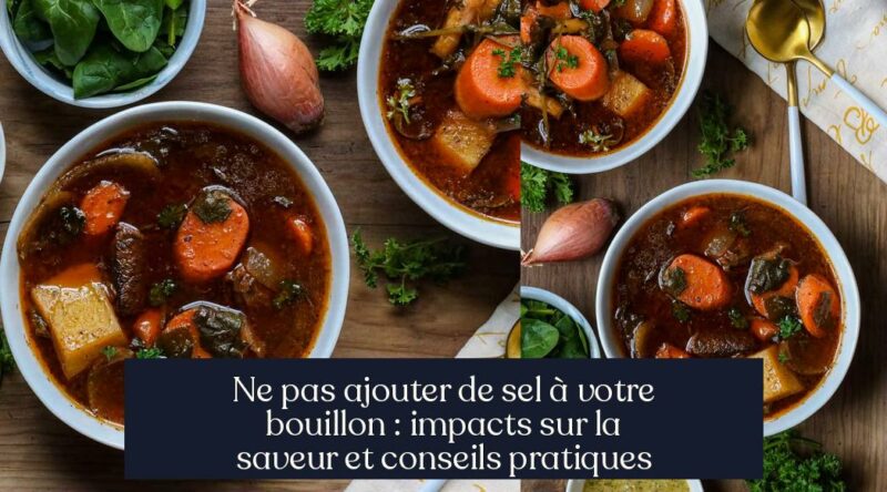 Ne pas ajouter de sel à votre bouillon : impacts sur la saveur et conseils pratiques